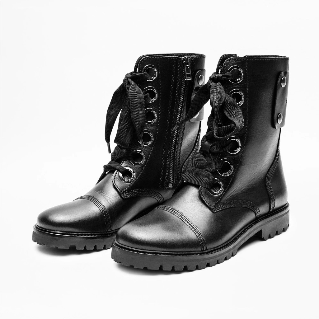 Zadig & Voltaire Joe Lace Up Leather Boots